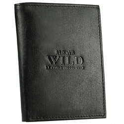Skórzany pionowy portfel bez zapięcia Always Wild