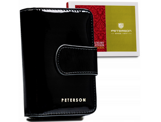 Skórzany portfel damski na zatrzask — Peterson