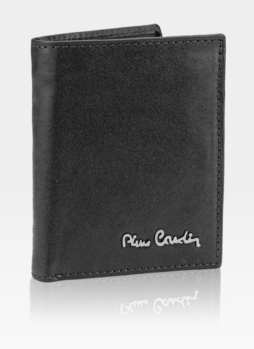 Skórzany portfel męski Pionowy Pierre Cardin Tilak51 1810 RFID Czarny