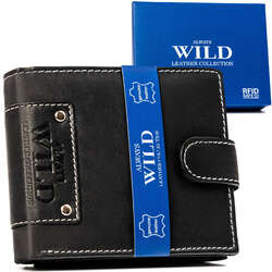 Skórzany portfel męski na zatrzask - Always Wild
