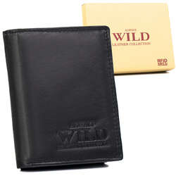 Skórzany portfel męski z kieszonką na suwak - Always Wild