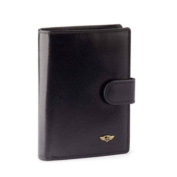 Duży skórzany portfel Męski z ochroną kart — Peterson