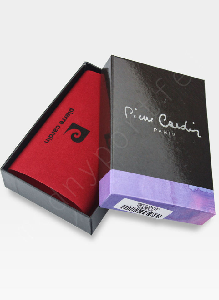 Portfel Damski Pierre Cardin 05 LINE 115 Skóra Naturalna Czarny Pionowy Mały RFID Secure