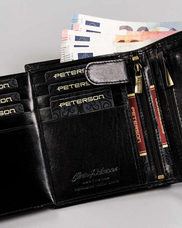 Skórzany portfel męski na karty — Peterson