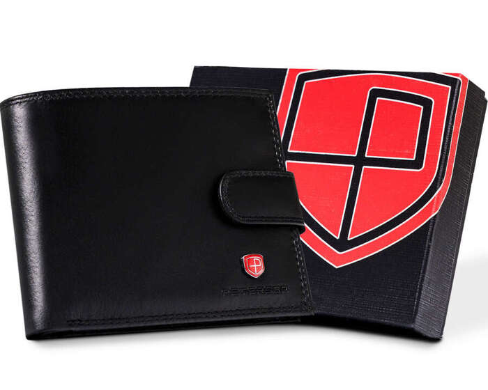 Zapinany portfel męski z systemem RFID Protect — Peterson