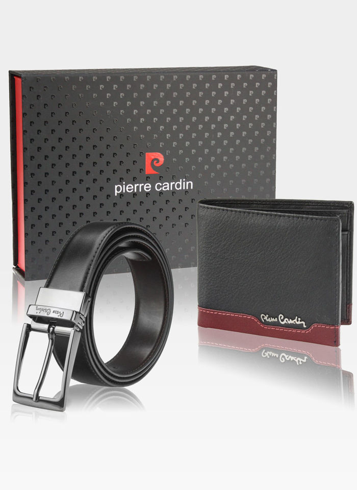Zestaw Prezentowy Pierre Cardin Pasek i Portfel w eleganckim pudełku na prezent 8824