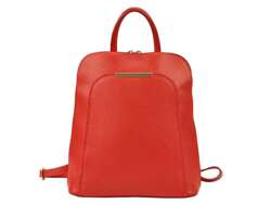Plecak Damski Patrizia 519-001 Czerwony Skórzany Elegancki Mieści Format A4