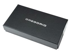 Portfel Damski Gregorio GF102 Skóra Naturalna Niebieski Poziomy Duży RFID Secure