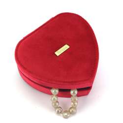 Szkatułka Organizer Kuferek PATRIZIA Na biżuterię w Kształcie Czerwonego Serca Walentynki Prezent Dla niej